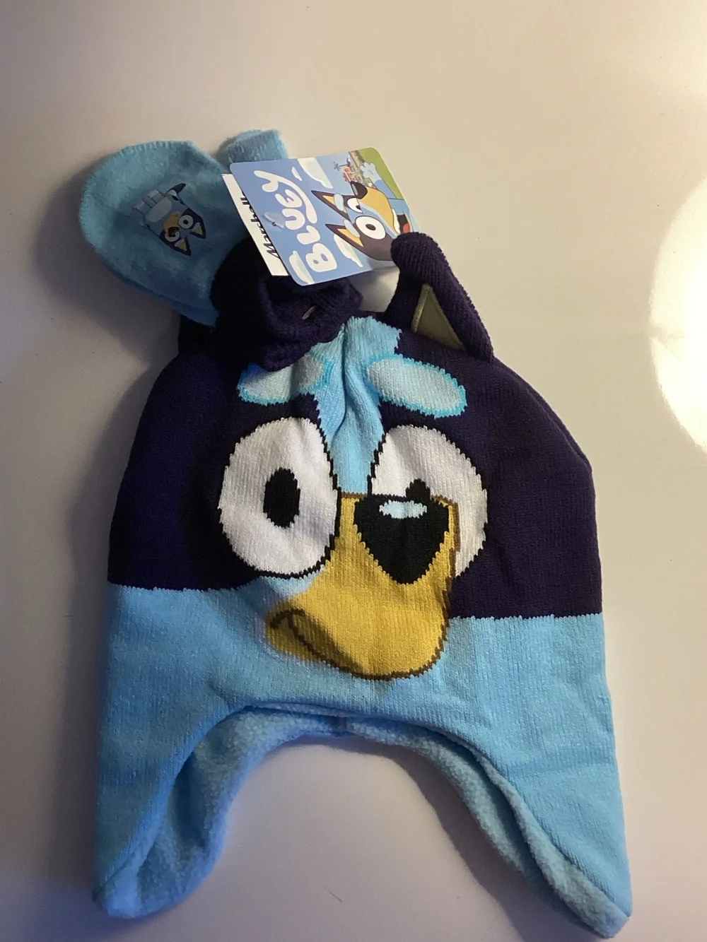 Berkshire Blue Bird Knit Kids One-Piece Hat - Light Blue & Navy